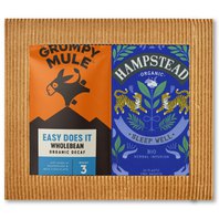 Grumpy Mule BIO dárkový balíček zrnková káva bez kofeinu 200g a bylinný čaj na dobrou 20ks