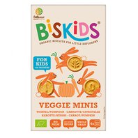 BISkids BIO dětské celozrnné mini sušenky s mrkví a dýní bez přidaného cukru 120g