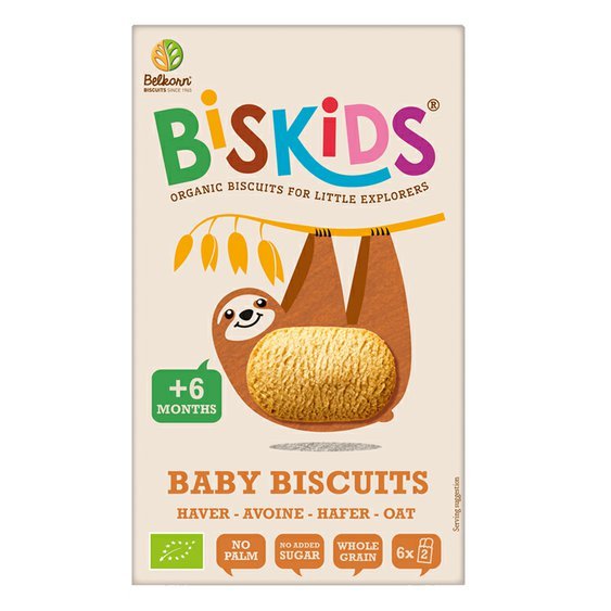 BISkids BIO dětské celozrnné ovesné sušenky 6M+ 120g