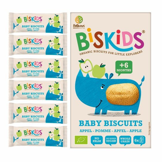 BISkids BIO měkké dětské sušenky s jablečnou šťávou bez přidaného cukru 6M+ 120g