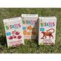 BISkids BIO dětské celozrnné kakaové sušenky 36M+ 120g. Kvalitní svačina nejen pro děti se skvělým složením. Balení je praktické na výlety. V jedné krabičce je 6 balíčků po 2 kusech sušenek.