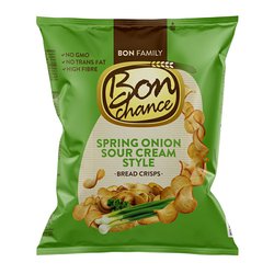 Bon Chance chlebové chipsy s jarní cibulkou a zakysanou smetanou 60g