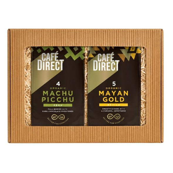 Cafédirect BIO dárkový balíček Machu Picchu a Mayan Gold SCA 82 mleté kávy 2 x 200g