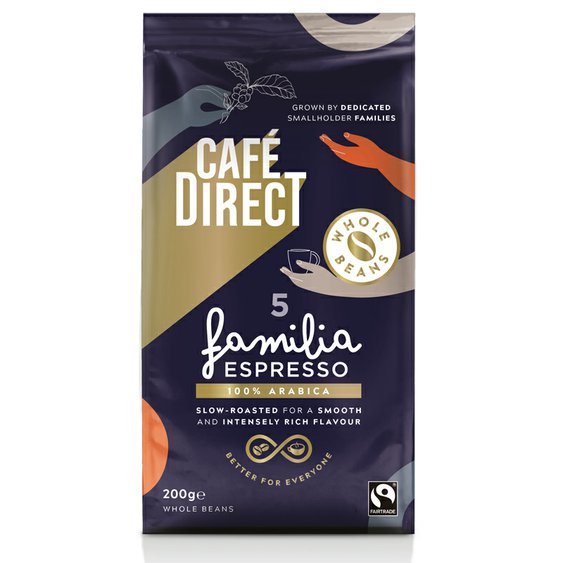 Familia Espresso SCA 82 zrnková káva 200g. 100% Arabika. Fairtrade.