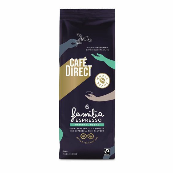 Cafédirect Familia Espresso zrnková káva 1kg
