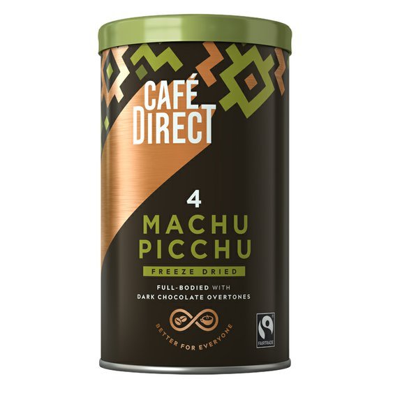 Cafédirect Machu Picchu instantní káva 100g.  Kvalitní fairtrade mrazem sušená káva.
