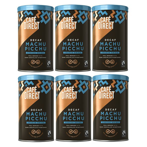 Cafédirect výhodný balíček Machu Picchu instantní kávy bez kofeinu 100% Arabika.