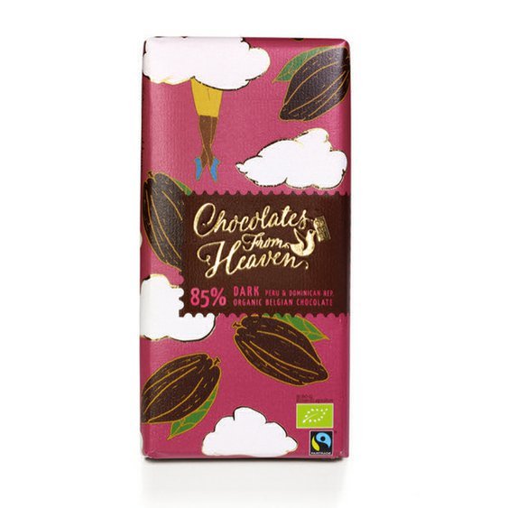 Chocolates From Heaven BIO hořká čokoláda Peru 85% 100g.