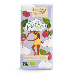 BIO rýžová bílá VEGAN čokoláda s malinami 39% 100g