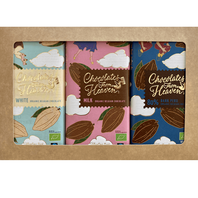Chocolates from Heaven ochutnávací balíček BIO hořkých a mléčných čokolád 3 x 100g