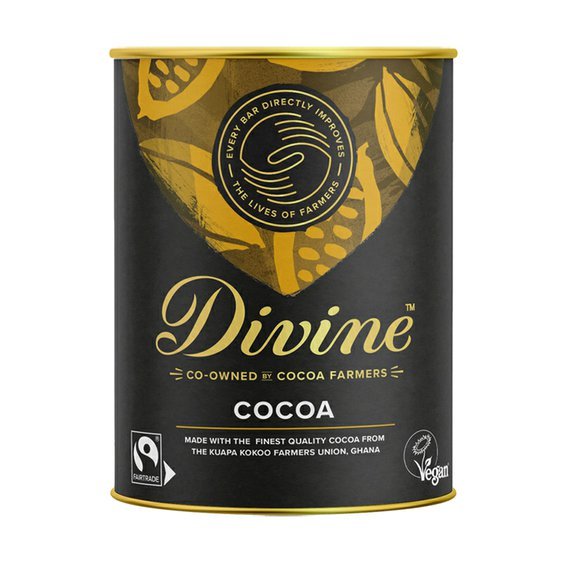 Divine 100% kakao Ghana 125g.Kvalitní Fairtrade kakao.