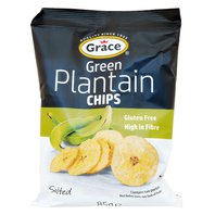 Grace bezlepkové chipsy ze zelených banánů plantain solené 85g