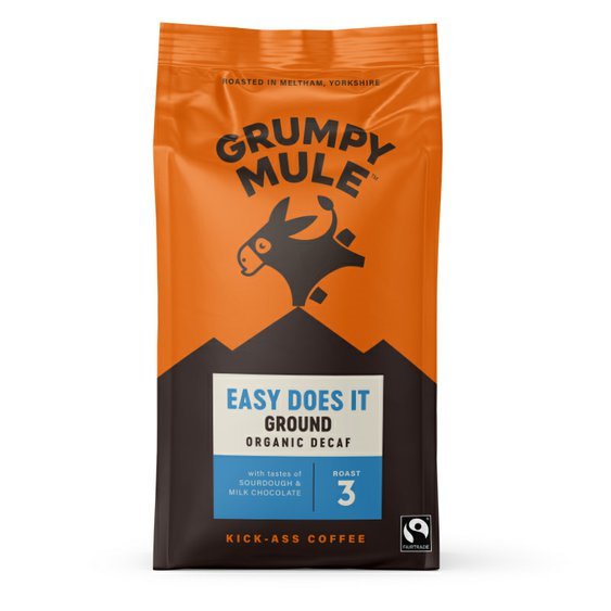 Grumpy Mule BIO SCA 83 mletá káva bez kofeinu Arabica 200g