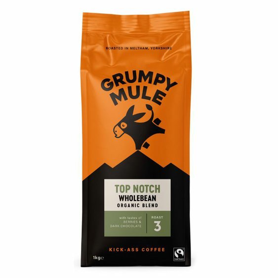 Grumpy Mule BIO Top Notch SCA 82+ zrnková káva Arabica 1kg