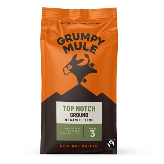 Grumpy Mule BIO Top Notch mletá káva Arabica 200g