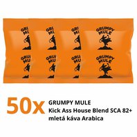Grumpy Mule Kick Ass House Blend SCA 82+ mletá káva Arabica 50 x 70g