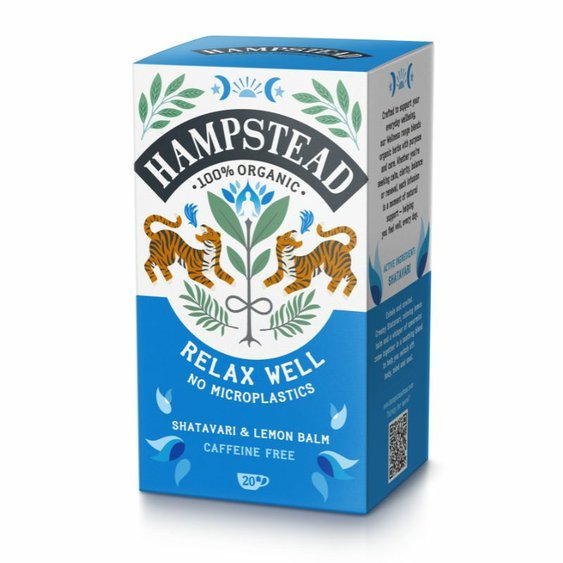 Hampstead Tea BIO bylinný čaj pro zklidnění 20ks. Přirozeně bez kofeinu.