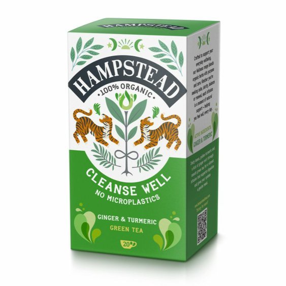 Hampstead Tea BIO zelený čaj pro očistu a rovnováhu 20ks. Detoxikační čaj.