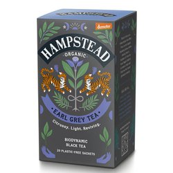 Hampstead Tea London BIO Earl Grey černý čaj s bergamotem 20ks. Fairtrade a Demeter čaj.