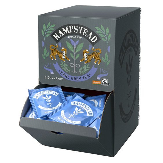 Hampstead Tea London BIO Earl Grey černý čaj s bergamotem 250ks. Fairtrade a Demeter čaj.