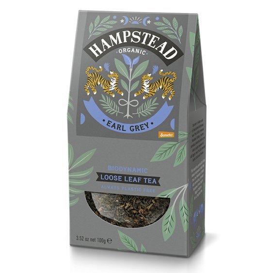 Hampstead Tea London BIO Earl Grey černý sypaný čaj s bergamotem 100g. Demeter čaj.