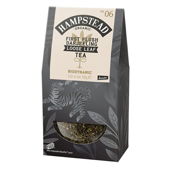 Hampstead Tea London BIO First Flush Darjeeling sypaný čaj 100g. Demeter čaj první sběr.
