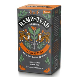 Hampstead Tea London BIO Assam černý čaj 20ks. Jemný černý čaj. Fairtrade a Demeter.