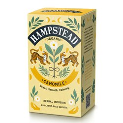 Hampstead Tea London BIO heřmánkový čaj 20ks. Protizánětlivý čaj bez kofeinu.