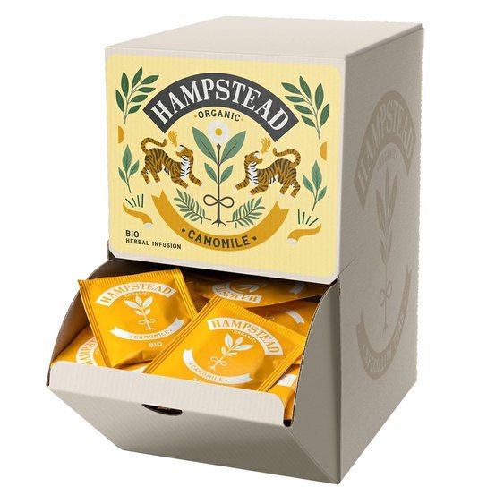 Hampstead Tea London BIO heřmánkový čaj 250ks. Protizánětlivý čaj bez kofeinu.