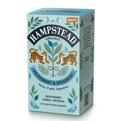 Hampstead Tea London BIO mátový čaj 20ks. Zklidňující čaj bez kofeinu Fairtrade a Demeter.
