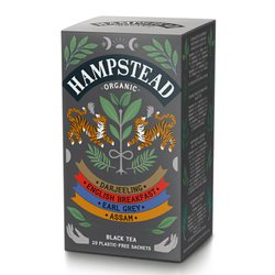 Hampstead Tea London BIO selekce černých čajů 20ks. Kvalitní černý indický čaj.