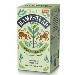 Hampstead Tea London BIO zelený čaj 20ks. Fairtrade a Demeter indický detoxikační čaj.