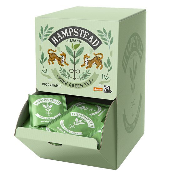Hampstead Tea London BIO zelený čaj 250ks. Fairtrade a Demeter indický detoxikační čaj.