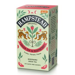 Hampstead Tea BIO zelený čaj s malinami 20ks