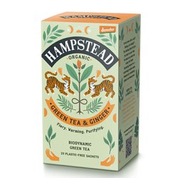 Hampstead Tea BIO zelený čaj se zázvorem a citronovou trávou 20ks