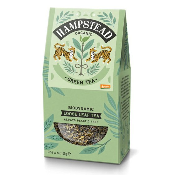 Hampstead Tea London BIO zelený sypaný čaj 100g. Demeter detoxikační indický čaj.