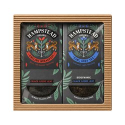 Hampstead Tea BIO dárkový balíček sypaných černých čajů 2 x 100g