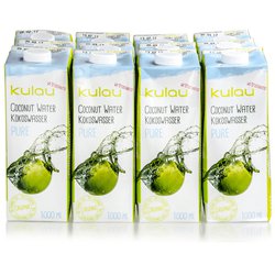 Kulau BIO kokosová voda PURE 12 x 1l. Přírodní isotonický nápoj. Pouze 12kcal/100ml.
