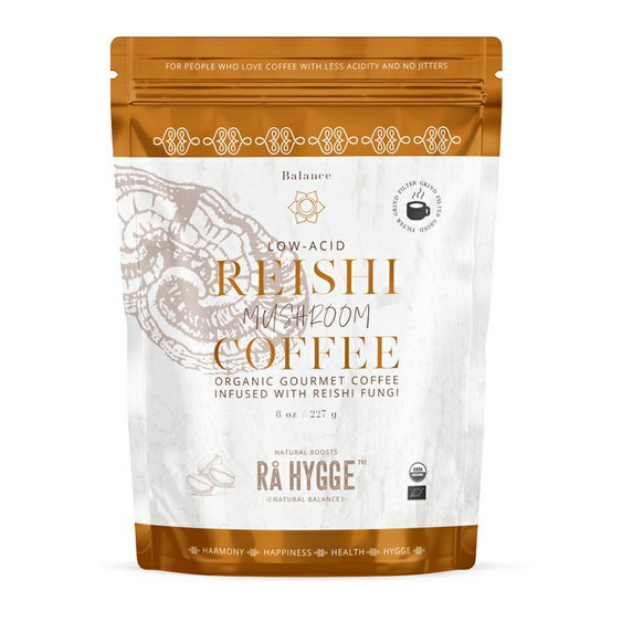 Ra Hygge BIO mletá káva Peru Arabica REISHI 227g. Zdravá káva s medicinální houbou.
