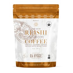 Ra Hygge BIO mletá káva Peru Arabica REISHI 227g. Zdravá káva s medicinální houbou.