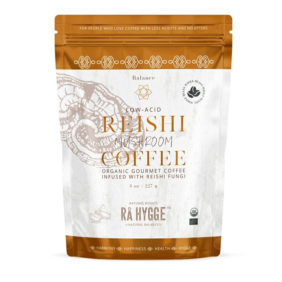 Ra Hygge BIO zrnková káva Peru Arabica REISHI 1kg. Zdravá káva s medicinální houbou.