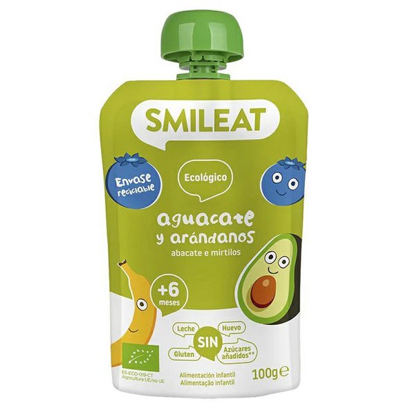 SMILEAT BIO kapsička jablko, banán, avokádo a borůvky  6M+ 100g