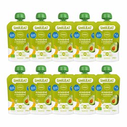 Smileat BIO kapsička jablko, banán, avokádo a borůvky  6M+ 10 x 100g