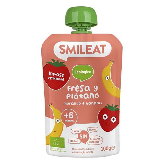 SMILEAT BIO kapsička jahoda, banán a karotka 6M+ 100g