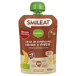 SMILEAT BIO kapsička mandlové mléko, jablko, banán, jahoda, rýže a kakao  9M+ 100g