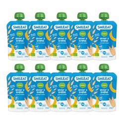 Smileat BIO kapsička řecký jogurt, banán a oves 9M+ 10 x 100g