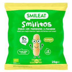 SMILEAT BIO kukuřičné křupky banán a jablko s extra panenským olivovým olejem a vitaminem