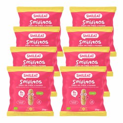 BIO kukuřičné křupky banán a jahoda s panenským olivovým olejem a vitaminem B1 8M+ 8x25g