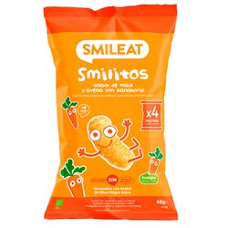 Smileat BIO kukuřičné křupky oves, mrkev s panenským olivovým olejem a vitaminem B1 8M+