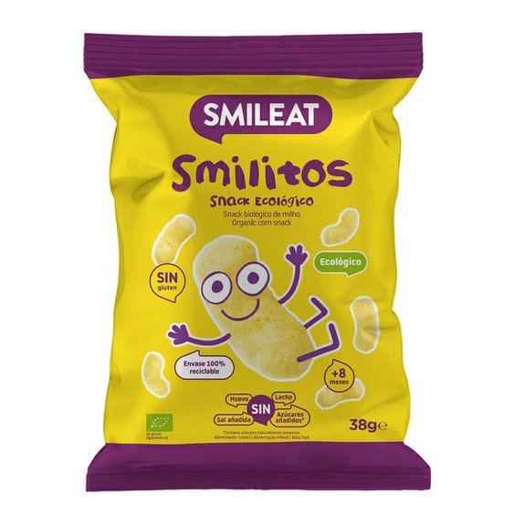 SMILEAT BIO kukuřičné křupky s extra panenským olivovým olejem 8M+ 38g